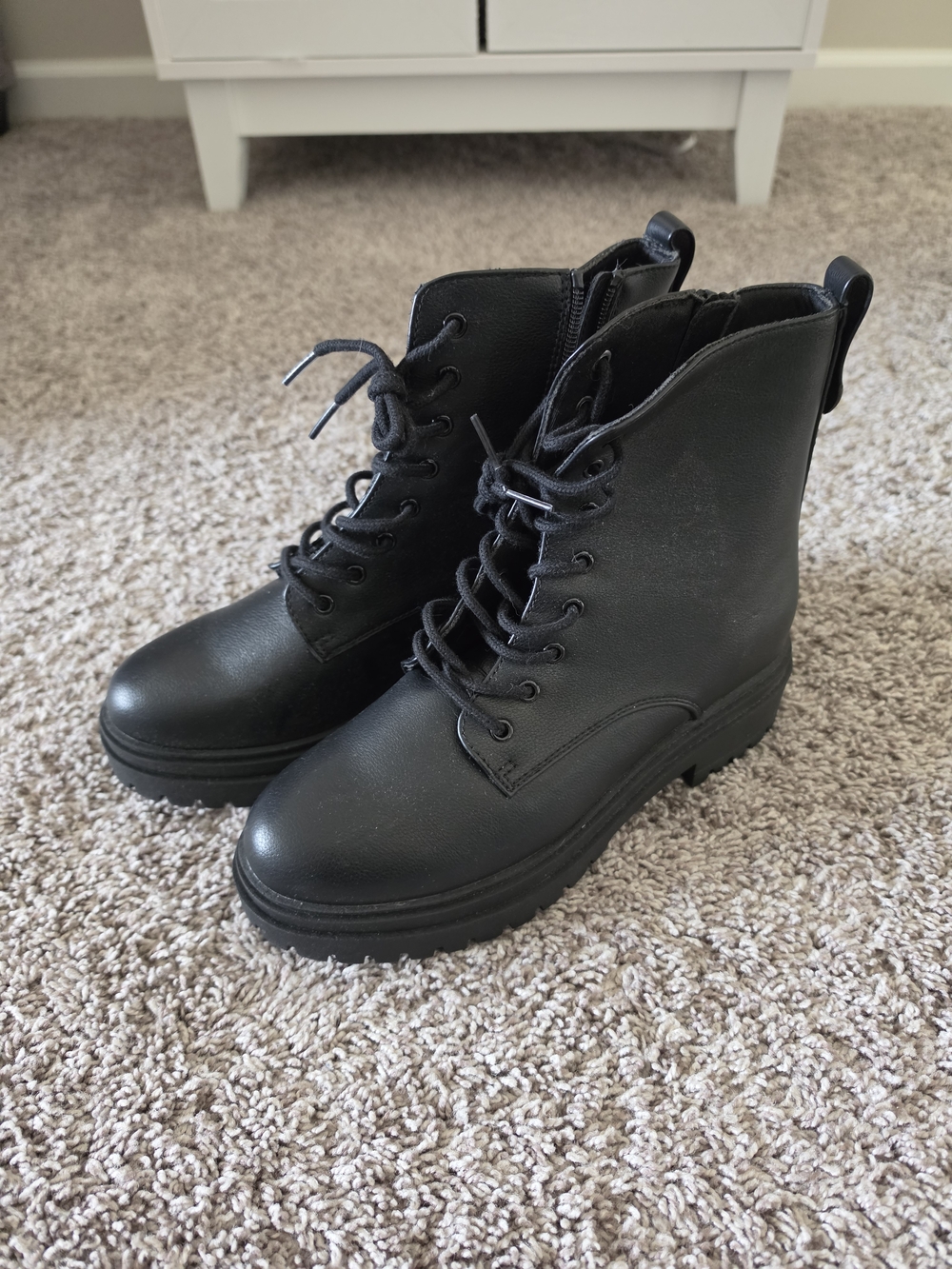 Women’s Black SO Lace-Up Combat Boots